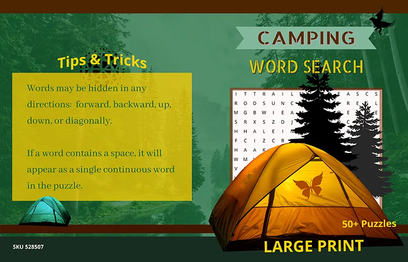 Camping Word Search Puzzle Book cover